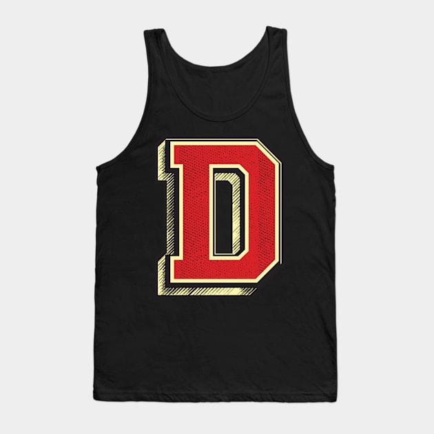 Divine Vintage style Alphabet Letter D ✪ Perfect gift for babies and kids Tank Top by Naumovski